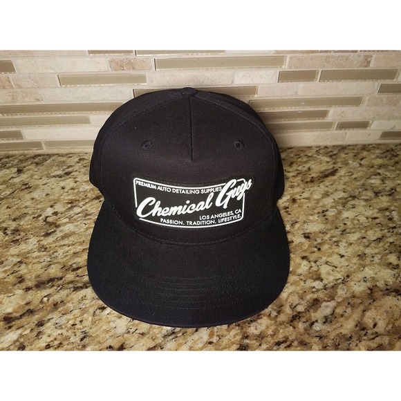 Chemical Guys Hat Auto Detailing Patch Adjustable Snap Back Black Cap - Picture 3 of 11